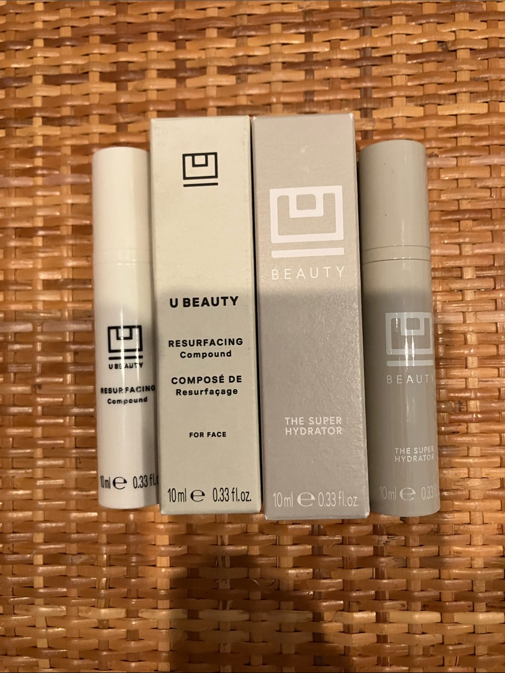U Beauty Resurfacing Compound & The Super Hydrator Travel Set New